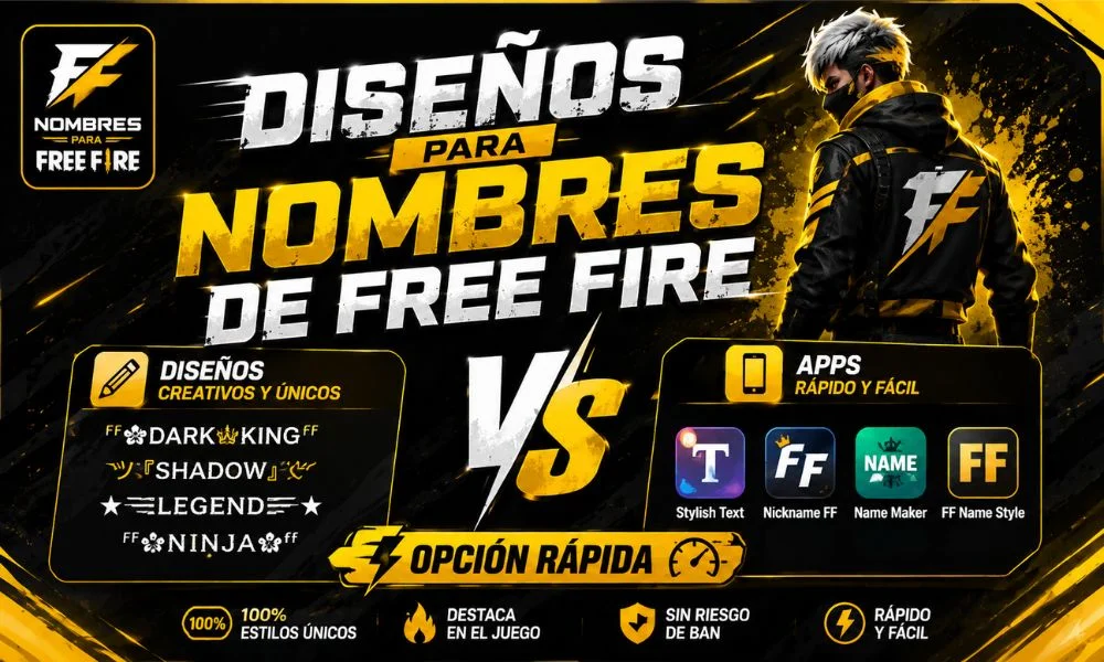 diseños para nombres de free fire​